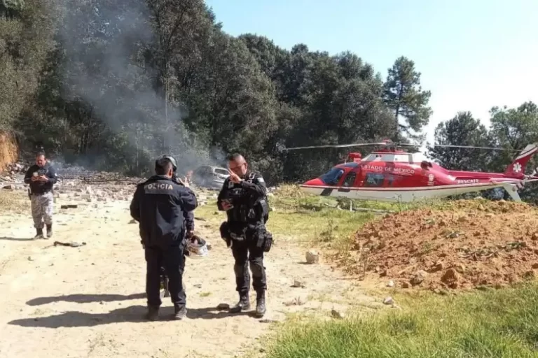 Explosión en taller de pirotecnia en Huixquilucan deja un muerto y cinco lesionados.