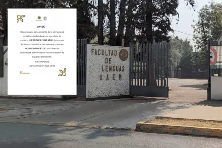 Alerta en Facultad de Lenguas de la UAEMéx obliga a cancelar clases