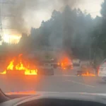 Comuneros de Ocoyoacac incendian vehículos de talamontes y bloquean la México-Toluca
