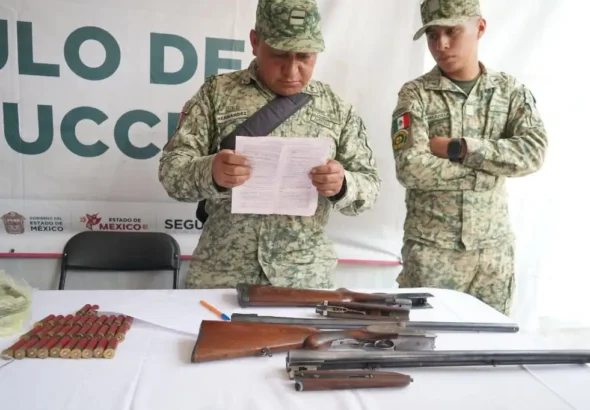 Canje de Armas 2026 fortalece la seguridad en 13 municipios del Estado de México
