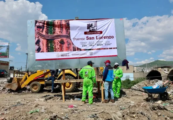 Rehabilitación del puente San Lorenzo obliga a usar rutas alternas en Chimalhuacán y Neza