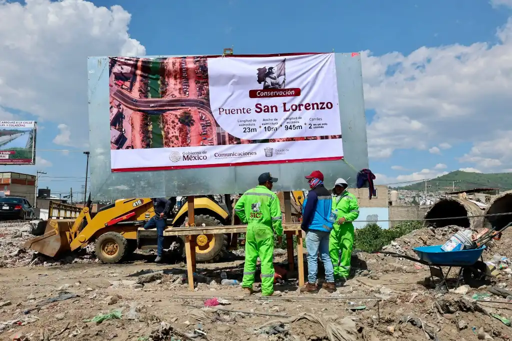Rehabilitación del puente San Lorenzo obliga a usar rutas alternas en Chimalhuacán y Neza