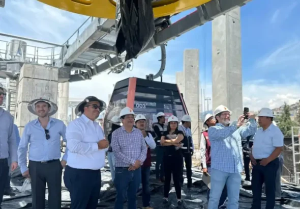 Línea 3 del Mexicable en Naucalpan alcanza 71.4% de avance y concluirá a finales de 2026