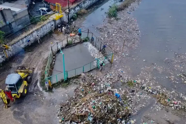 Cuautitlán Izcalli refuerza limpieza de la presa El Ángulo